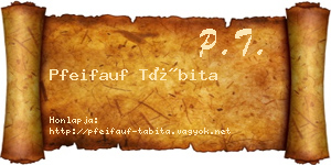 Pfeifauf Tábita névjegykártya